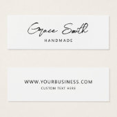 Hang-Tag für moderne handgefertigte Kleidung (Vorne & Hinten)