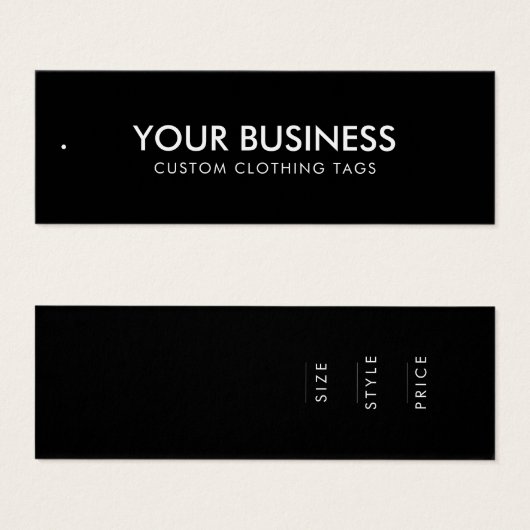 Hang-Tag für moderne Minimalistische Kleidung (Vorne & Hinten)