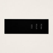 Hang-Tag für moderne Minimalistische Kleidung (Rückseite)