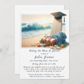 Hang Ten Graduation Party Ride the Wave of SucceSS Einladung (Vorne/Hinten)