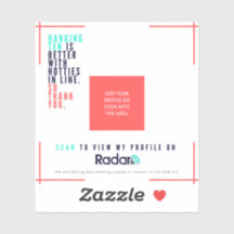 "Hang Ten" - Vinyl SURF QR-Karte