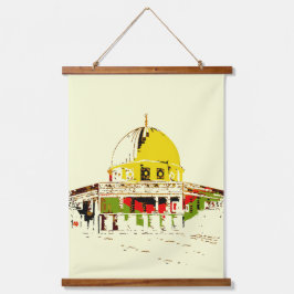 Hang the Glory: Kuppel des Felsens Wandteppich Mit Holzrahmen