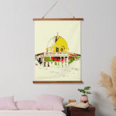 Hang the Glory: Kuppel des Felsens Wandteppich Mit Holzrahmen (Schlafzimmer)