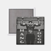 Hang Tough Muscle Man Workout Gym Magnet (Vorderseite/Rückseite)