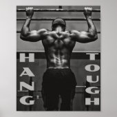 Hang Tough Muscle Man Workout Gym Poster (Vorne)