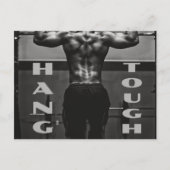 Hang Tough Muscle Man Workout Gym Postkarte (Vorderseite)