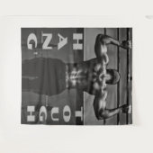 Hang Tough Muscle Man Workout Gym Wandteppich (Vorderseite (Horizontal))