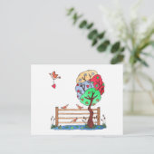 Hang Your Heart Feiertagspostkarte (Stehend Vorderseite)