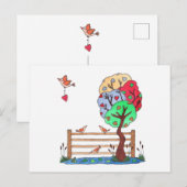 Hang Your Heart Feiertagspostkarte (Vorne/Hinten)