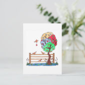 Hang Your Heart Feiertagspostkarte (Stehend Vorderseite)