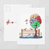 Hang Your Heart Feiertagspostkarte (Vorne/Hinten)