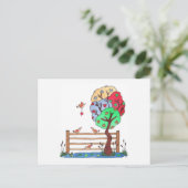 Hang Your Heart Feiertagspostkarte (Stehend Vorderseite)