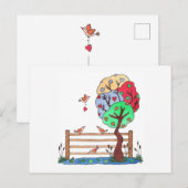 Hang Your Heart Feiertagspostkarte (Vorne/Hinten)