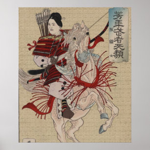 Hangakujo, Frau Samurai um 1885 Poster