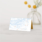 Hangami Origami Orange Paper Cranes Asiatische Hoc Platzkarte (Rückseite)