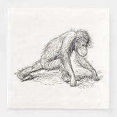Hangaround - Young Ape Gorilla Serviette (Vorderseite)