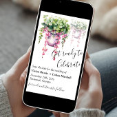 Hangbloms Minimalistische Blumenhochzeit Save The Date