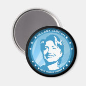 Hangclinton 08. blaue Strahlen. Magnet (Vorderseite/Rückseite)