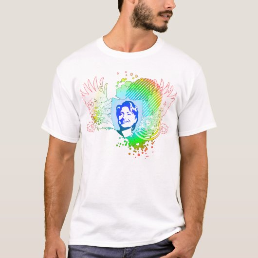 Hangclinton 08. Regenbogen verblasst. T-Shirt (Vorderseite)