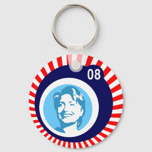 Hangclinton : blaue Blasen und rote Strahlen : Schlüsselanhänger