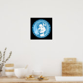 Hangclinton : blaue Rochen : Poster (Küche)