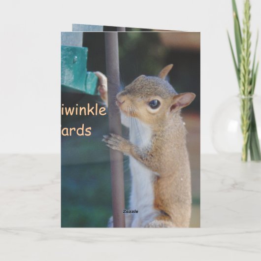 Hänge da Eichhörnchen Karte (Rückseite)