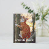 Hänge da mit Katze im Foto Postkarte (Stehend Vorderseite)