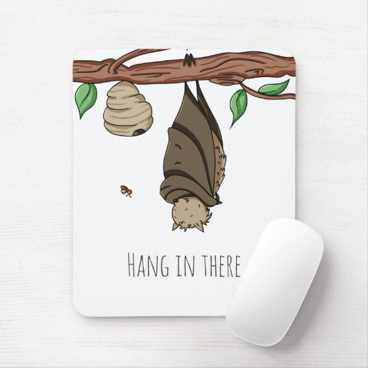 Hänge in There Bat Sleeping Cartoon Mousepad (Mit Mouse)