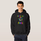Hänge mit meinen Mopsen Mops ab Hoodie (Vorne ganz)