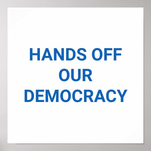 HÄNGE UNSERER DEMOKRATIE POSTER (Vorne)