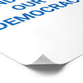 HÄNGE UNSERER DEMOKRATIE POSTER (Ecke)