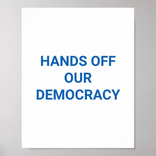 HÄNGE UNSERER DEMOKRATIE POSTER (Vorne)