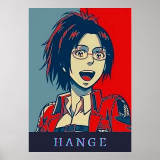 Hange-Zoe-Angriff auf Titan Retro Poster (Vorne)