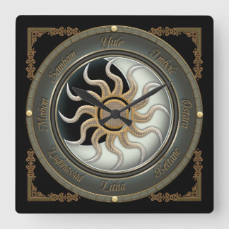 Hängebahn-Uhr von Sun und Moon Pagan Quadratische Wanduhr