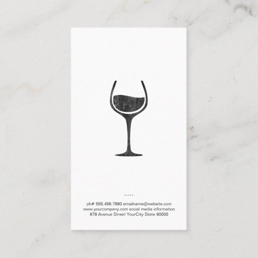 Hängeblatt Wein | Holz Visitenkarte (Rückseite)