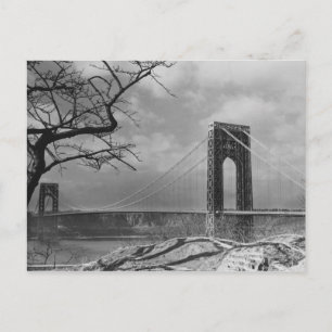 Hängebrücke Ansicht B&W Postkarte