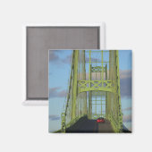 Hängebrücke auf der kleinen Hirschinsel Magnet (Vorderseite/Rückseite)