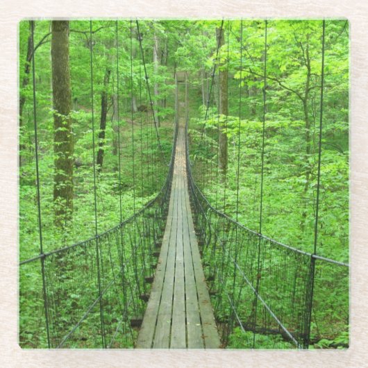 Hängebrücke Glasuntersetzer (Vorderseite)