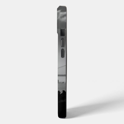 Hängebrücke in Lissabon Schwarz-Weiß-Foto Case-Mate iPhone Hülle (Rückseite / Links)