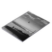 Hängebrücke in Lissabon Schwarz-Weiß-Foto Notizblock (Linke Seite)