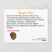 Hanged Man Tarot Card Postkarte (Rückseite)