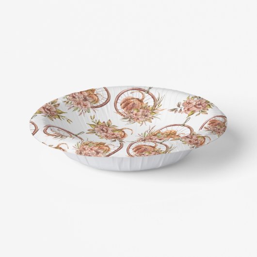 Hängekörbe & rustikale Eleganz Pappteller (Gewinkelt)