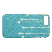 Hängeleuchten am aquamarinen Glitzer Case-Mate iPhone Hülle (Rückseite (Horizontal))