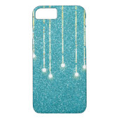 Hängeleuchten am aquamarinen Glitzer Case-Mate iPhone Hülle (Rückseite)