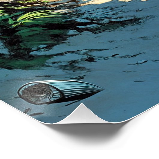 Hängematte am Meer Poster (Ecke)