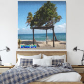 Hängematte am Strand Leinwanddruck (Insitu (Schlafzimmer))