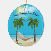 Hängematte am Tropical Beach Keramik Ornament (Links)