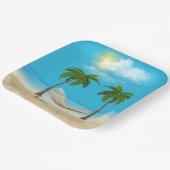 Hängematte am Tropical Beach Pappteller (Gewinkelt)