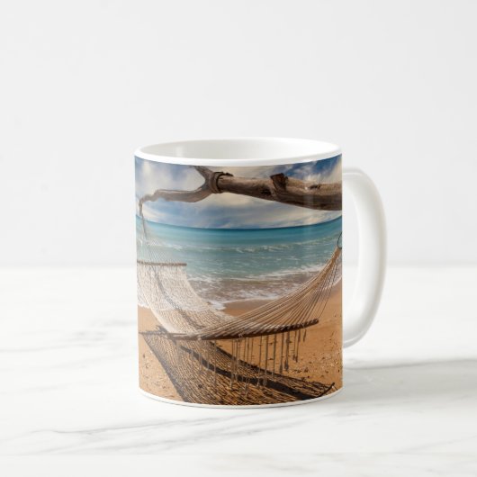 Hängematte an der Küste Kaffeetasse (VorderseiteRechts)