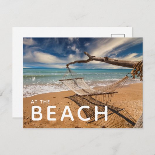 Hängematte an der Küste Postkarte (Vorne/Hinten)